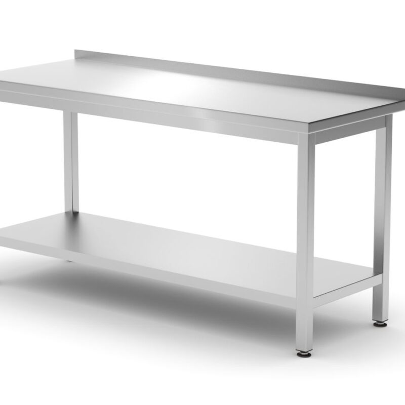 Sieninis stalas su lentyna – susukamas, gylis 600 mm, HENDI, Profi Line, 1600x600x(H)850mm