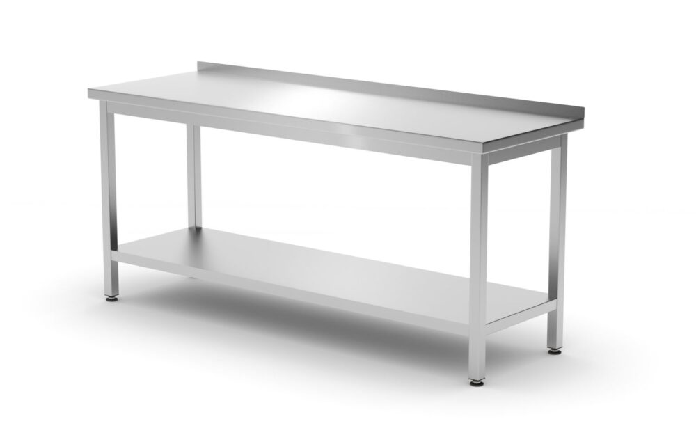 Sieninis stalas su lentyna – susukamas, gylis 600 mm, HENDI, Profi Line, 1800x600x(H)850mm