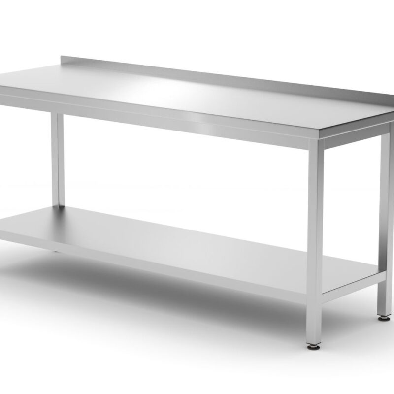 Sieninis stalas su lentyna – susukamas, gylis 600 mm, HENDI, Profi Line, 1800x600x(H)850mm