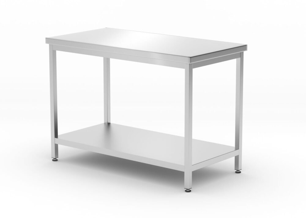 Centrinis stalas su lentyna – susukamas, gylis 600 mm, HENDI, Profi Line, 1200x600x(H)850mm