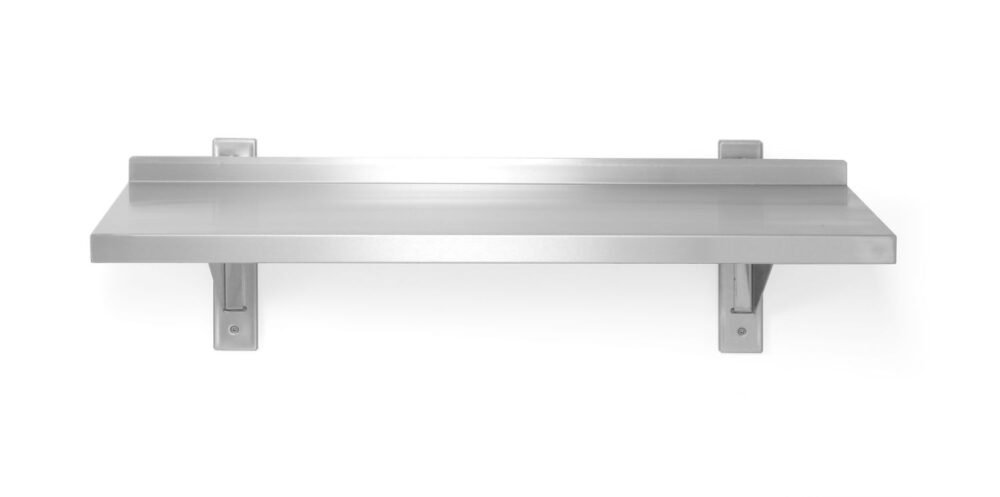 Vienguba reguliuojamo aukščio sieninė lentyna, su 2 laikikliais, HENDI, 800x300x(H)600mm