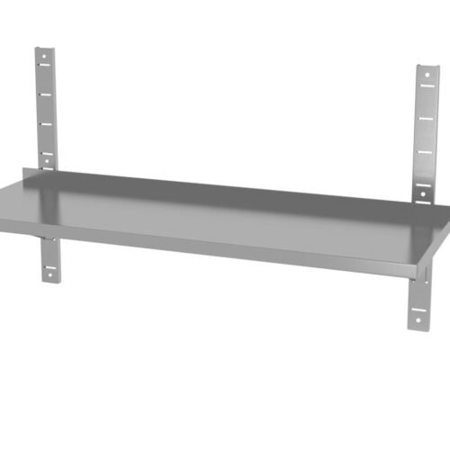 Vienguba reguliuojamo aukščio sieninė lentyna, su 2 laikikliais, HENDI, 1200x300x(H)600mm