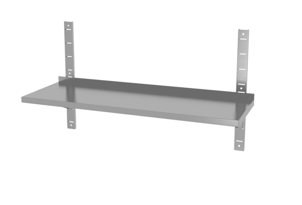 Vienguba reguliuojamo aukščio sieninė lentyna, su 2 laikikliais, HENDI, 1400x300x(H)600mm