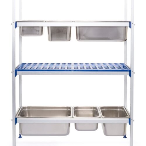 GN konteinerių aliuminis laikymo stelažas, HENDI, 1120x355x(H)1685mm