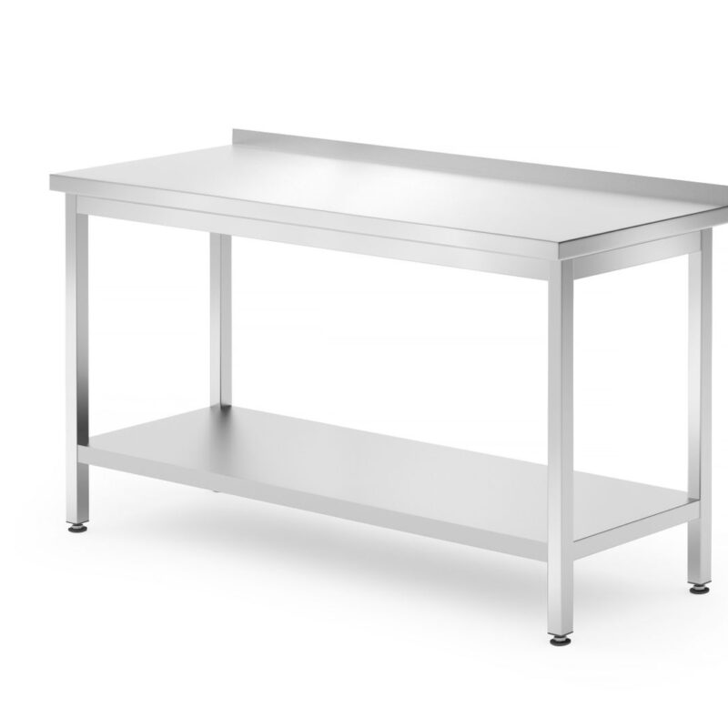 Sieninis stalas su lentyna – surenkamas, gylis 700 mm, HENDI, Profi Line, 1400x700x(H)850mm