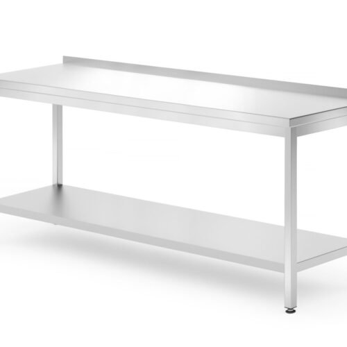 Sieninis stalas su lentyna – surenkamas, gylis 700 mm, HENDI, Profi Line, 1800x700x(H)850mm
