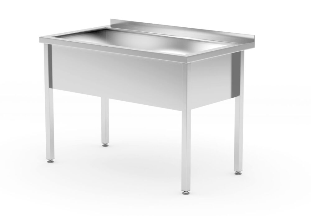 Stalas su viena plovimo vonia – suvirintas, gylis 700 mm, kameros aukštis 300 mm, HENDI, Profi Line, 800x700x(H)850mm