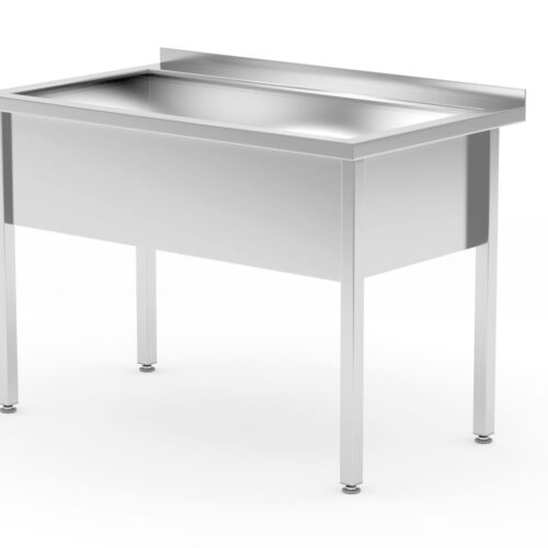Stalas su viena plovimo vonia – suvirintas, gylis 700 mm, kameros aukštis 300 mm, HENDI, Profi Line, 800x700x(H)850mm
