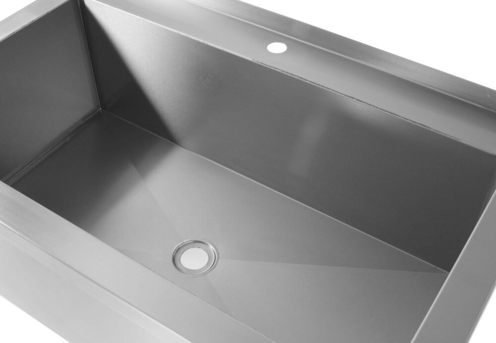 812860_2_2020 Stalas su viena plovimo vonia – suvirintas, gylis 700 mm, kameros aukštis 300 mm, HENDI, Profi Line, 1000x700x(H)850mm