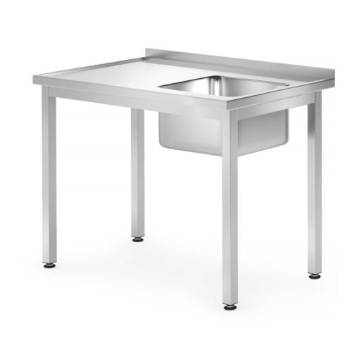 Stalas su kriaukle – susukamas varžtais, gylis 700 mm, HENDI, Profi Line, 1000x700x(H)850mm