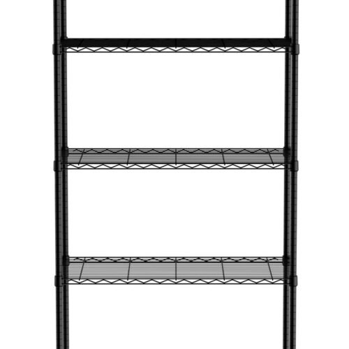 Sandėliavimo stelažas su 5 lentynomis, HENDI, Juodas, 910x455x(H)1830mm