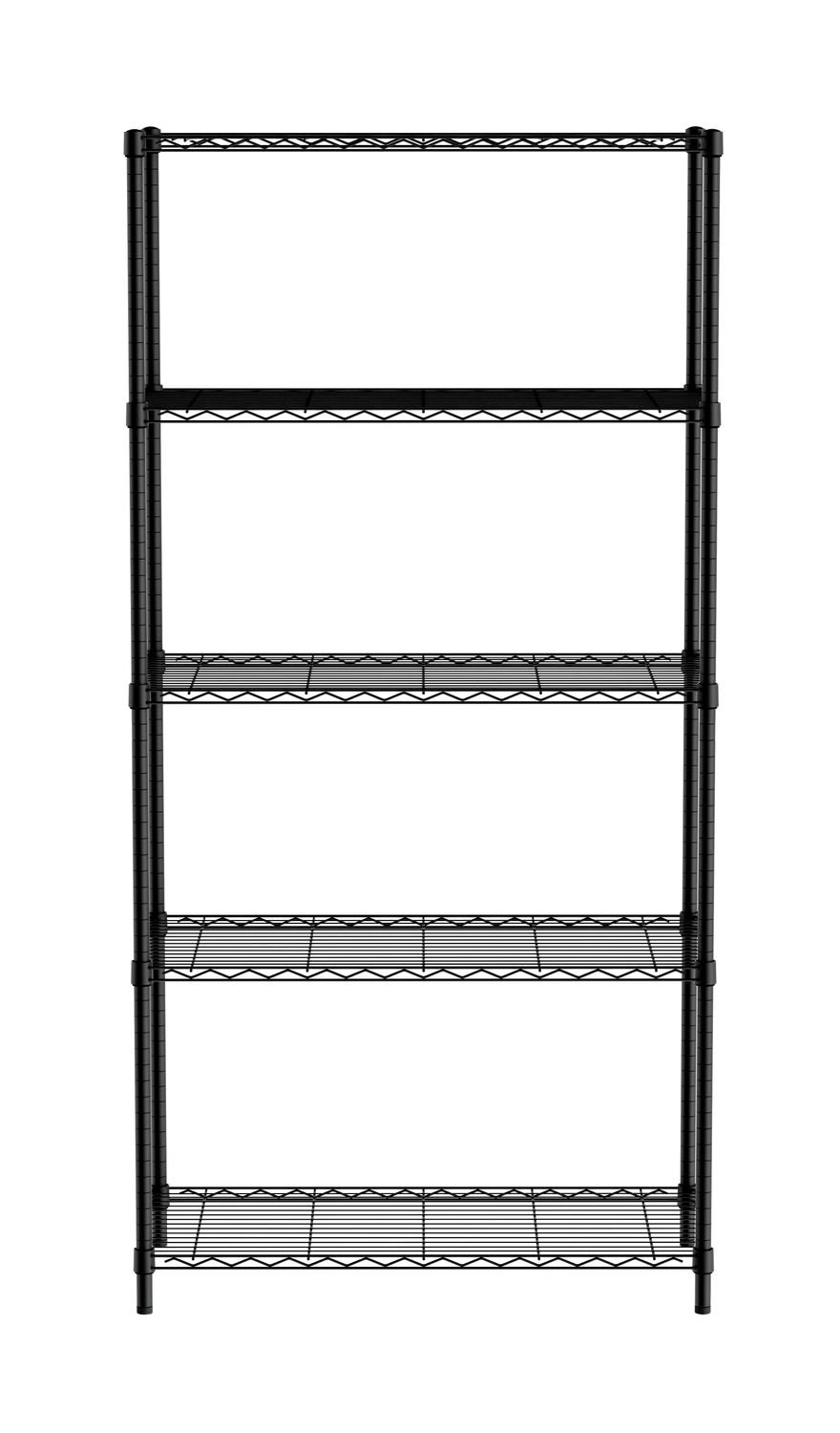 Sandėliavimo stelažas su 5 lentynomis, HENDI, Juodas, 910x455x(H)1830mm