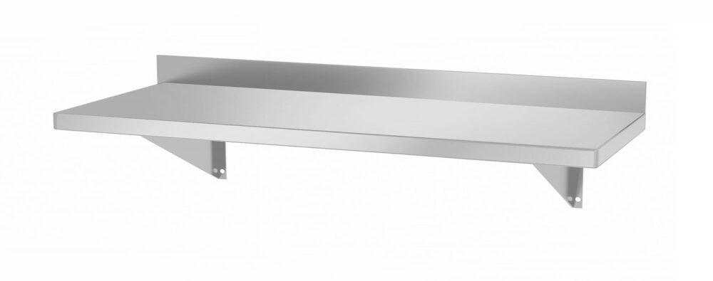 Sieninė lentyna su 2 laikikliais, HENDI, 800x300x(H)250mm
