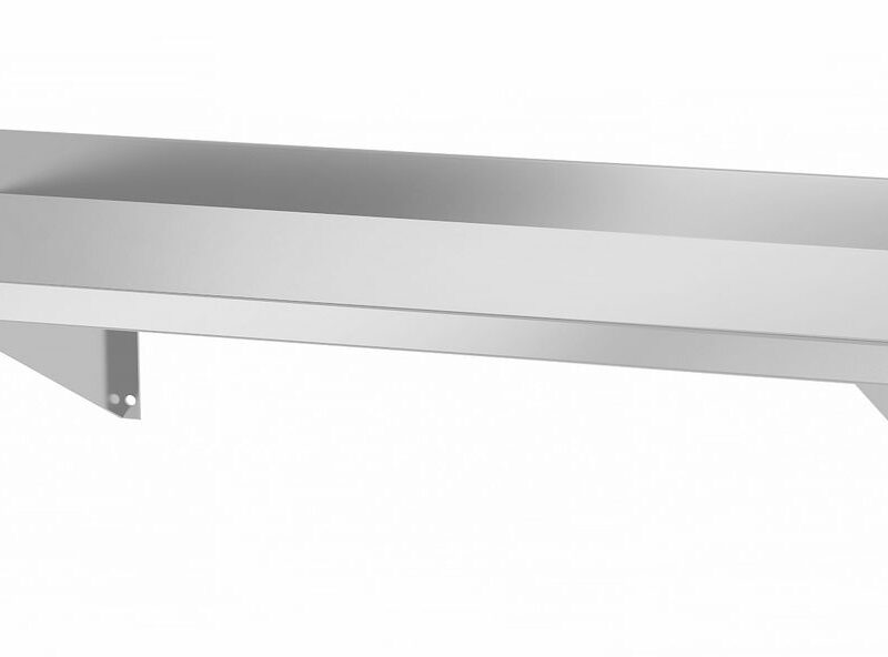 Sieninė lentyna su 2 laikikliais, HENDI, 800x300x(H)250mm