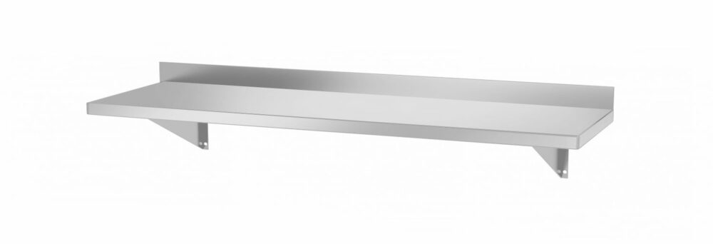 Sieninė lentyna su 2 laikikliais, HENDI, 1000x300x(H)250mm