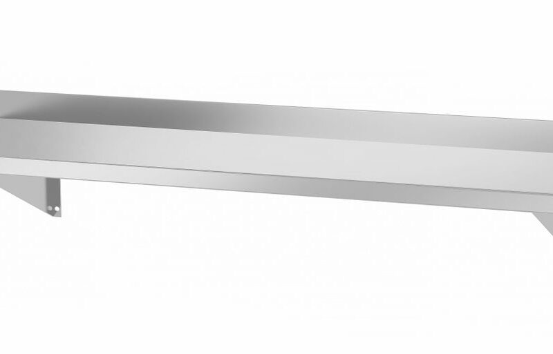 Sieninė lentyna su 2 laikikliais, HENDI, 1000x300x(H)250mm