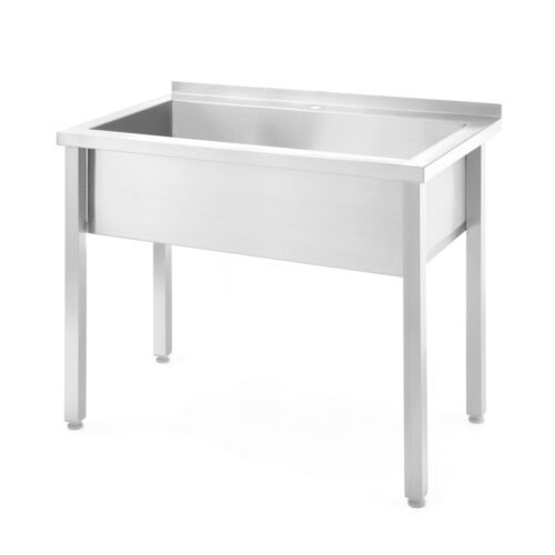 Stalas su vienu plovimo vonia, suvirintas, HENDI, Kitchen Line, 1000x600x(H)850mm