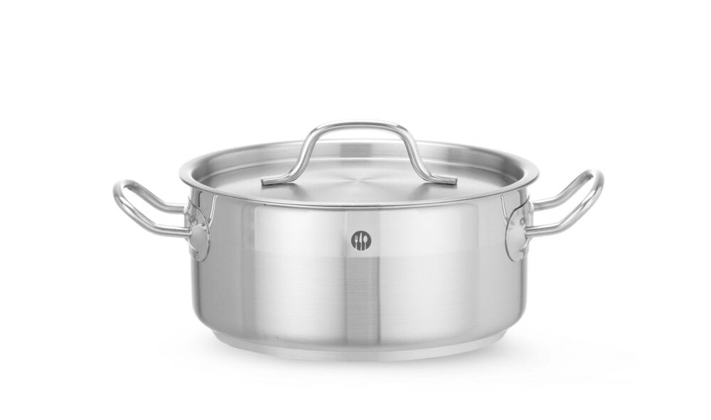 Žemas puodas su dangčiu, HENDI, Profi Line, 2,8L, ⌀200x(H)90mm
