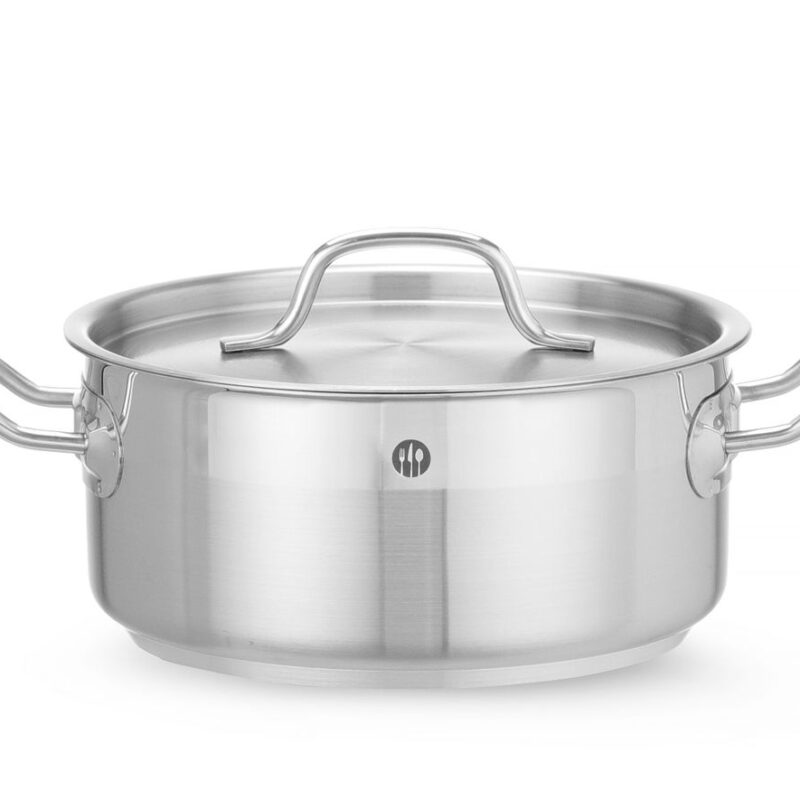 Žemas puodas su dangčiu, HENDI, Profi Line, 2,8L, ⌀200x(H)90mm