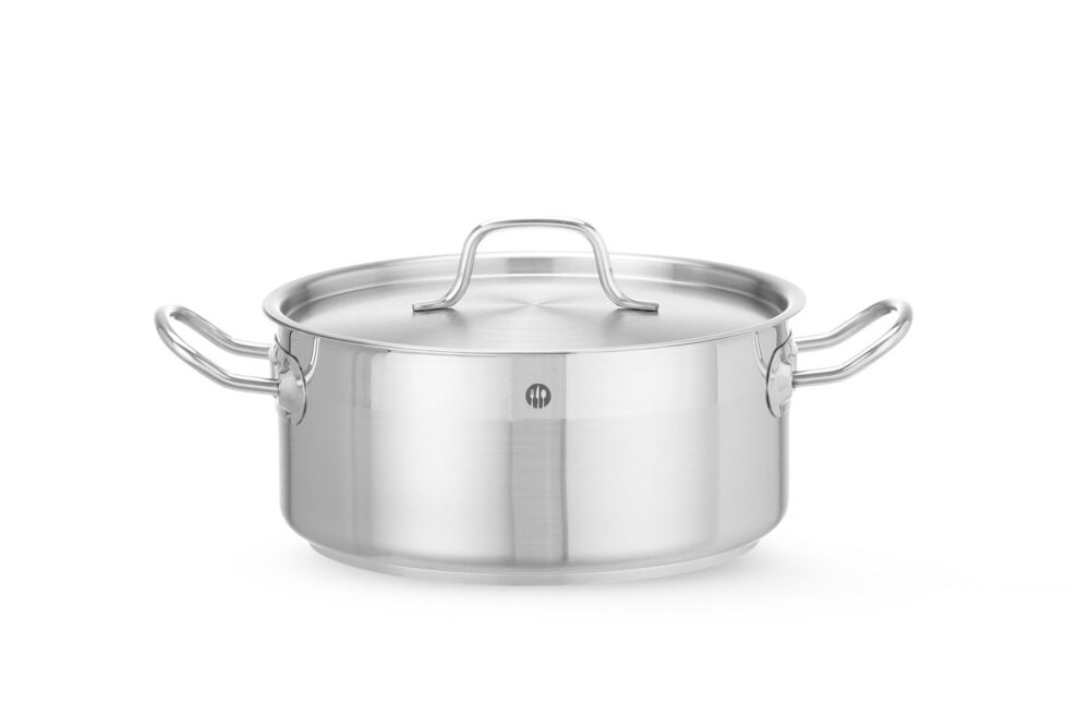 Žemas puodas su dangčiu, HENDI, Profi Line, 4,8L, ⌀240x(H)105mm