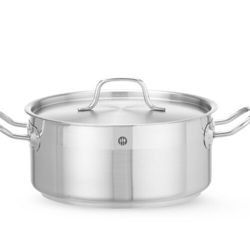 Žemas puodas su dangčiu, HENDI, Profi Line, 4,8L, ⌀240x(H)105mm