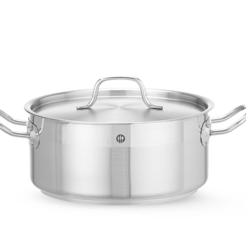 Žemas puodas su dangčiu, HENDI, Profi Line, 4,8L, ⌀240x(H)105mm