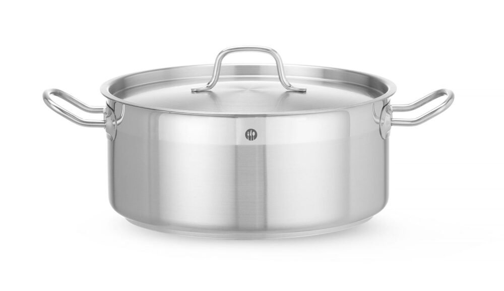 Žemas puodas su dangčiu, HENDI, Profi Line, 7,5L, ⌀280x(H)120mm