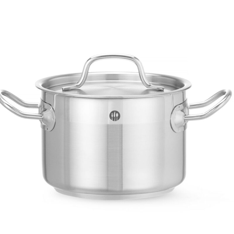 Vidutinio dydžio puodas su dangčiu, HENDI, Profi Line, 2L, ⌀160x(H)110mm
