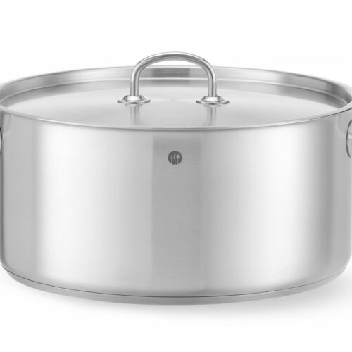 Žemas puodas su dangčiu, HENDI, Kitchen Line, 12L, ⌀320x(H)150mm