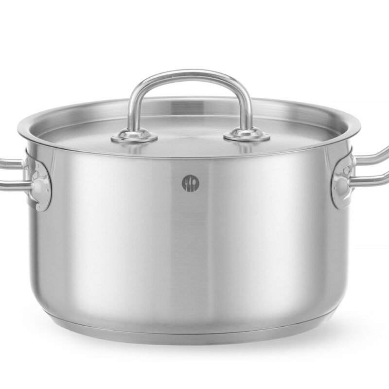 Vidutinio dydžio puodas su dangčiu, HENDI, Kitchen Line, 3,5L, ⌀200x(H)115mm
