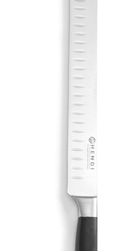 Peilis kumpiui ir lašišai pjaustyti, HENDI, Profi Line, Su „Granton“ kraštu, Juodas, (L)430mm