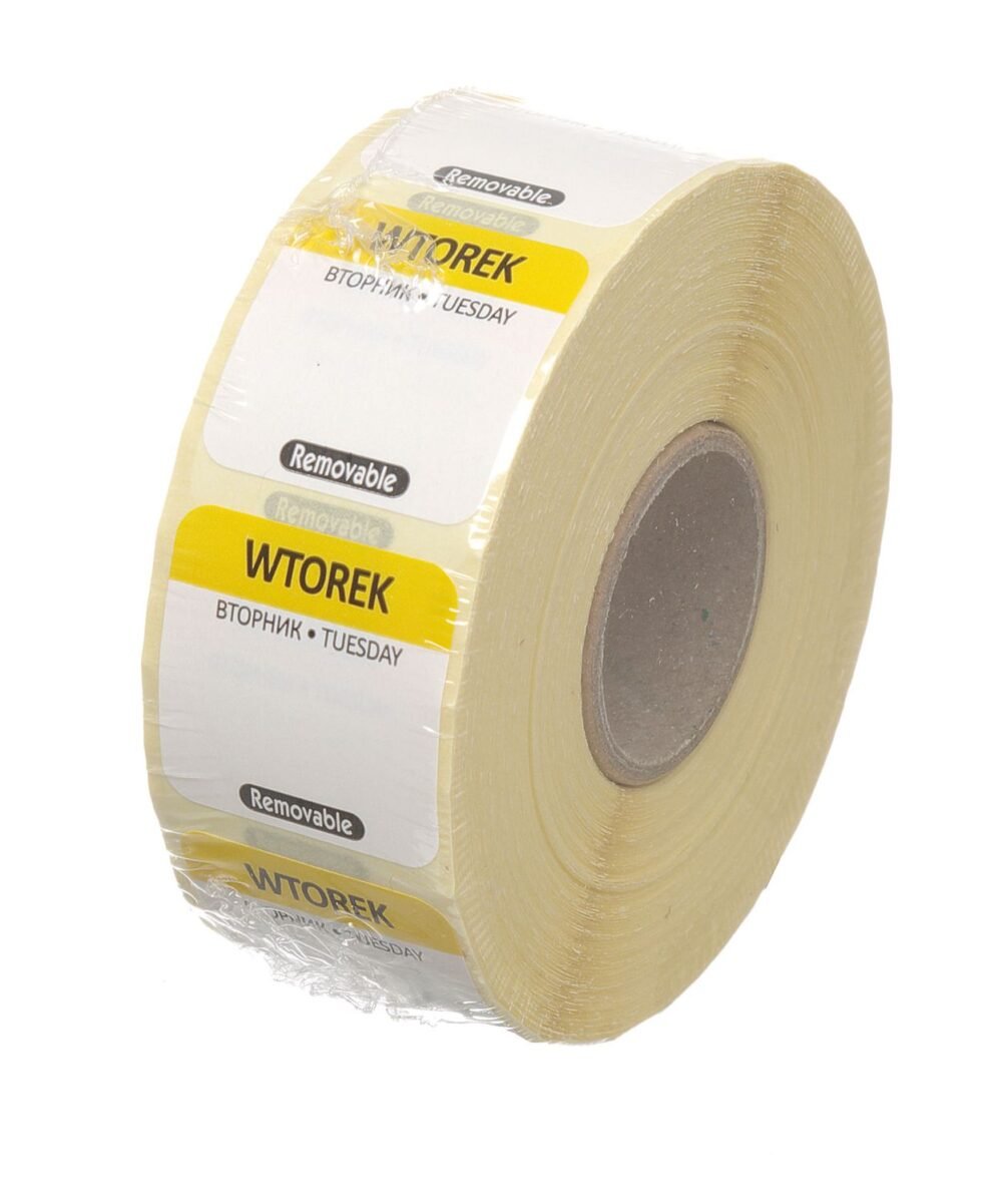 Daugkartinio naudojimo kasdieniai maisto saugos lipdukai, HENDI, 100 vnt., Geltonas, 1000 vnt., 25x25mm