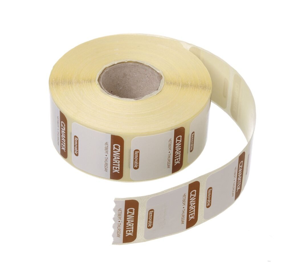 Daugkartinio naudojimo kasdieniai maisto saugos lipdukai, HENDI, 100 vnt., Rudas, 1000 vnt., 25x25mm