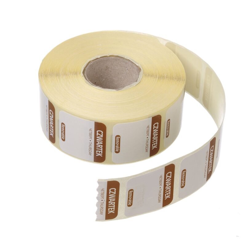 Daugkartinio naudojimo kasdieniai maisto saugos lipdukai, HENDI, 100 vnt., Rudas, 1000 vnt., 25x25mm