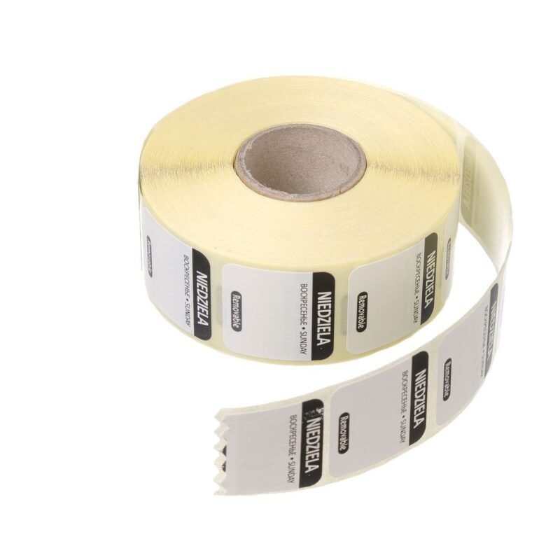 Daugkartinio naudojimo kasdieniai maisto saugos lipdukai, HENDI, 100 vnt., Juodas, 1000 vnt., 25x25mm