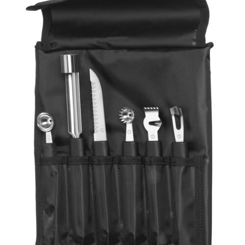 Dekoratyvinio pjaustymo peilių rinkinys – 6 vnt., HENDI, Juodas, 280x100x(H)50mm
