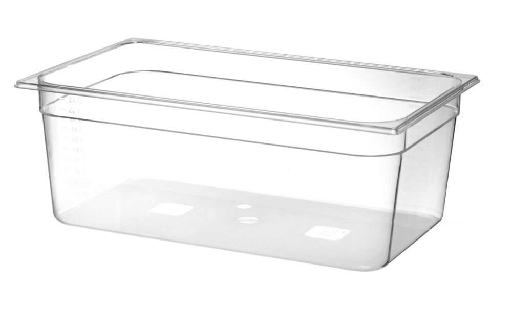Talpykla GN 1/1 iš polikarbonato, HENDI, Profi Line, GN 1/1, 24L, Permatomas, 530x325x(H)200mm