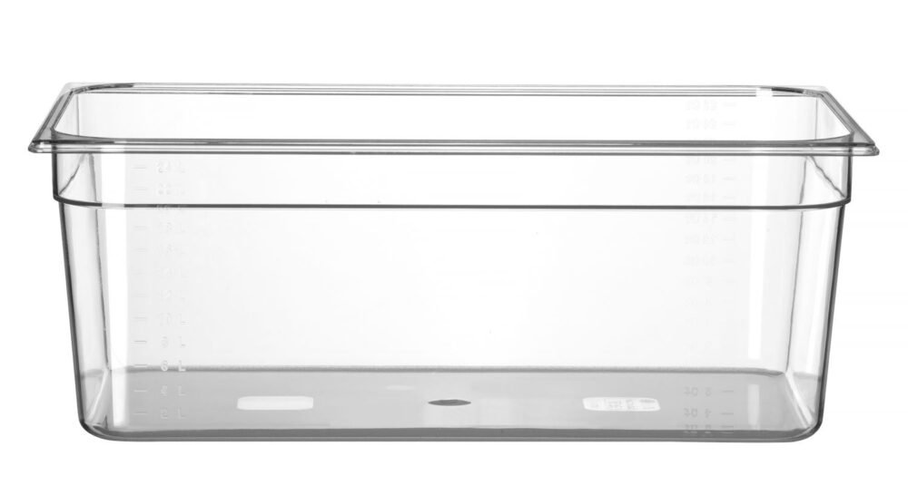 Talpykla GN 1/1 iš polikarbonato, HENDI, Profi Line, GN 1/1, 24L, Permatomas, 530x325x(H)200mm