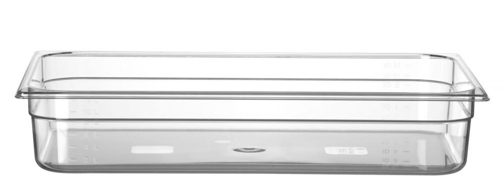 Talpykla GN 1/1 iš polikarbonato, HENDI, Profi Line, GN 1/1, 14L, Permatomas, 530x325x(H)100mm