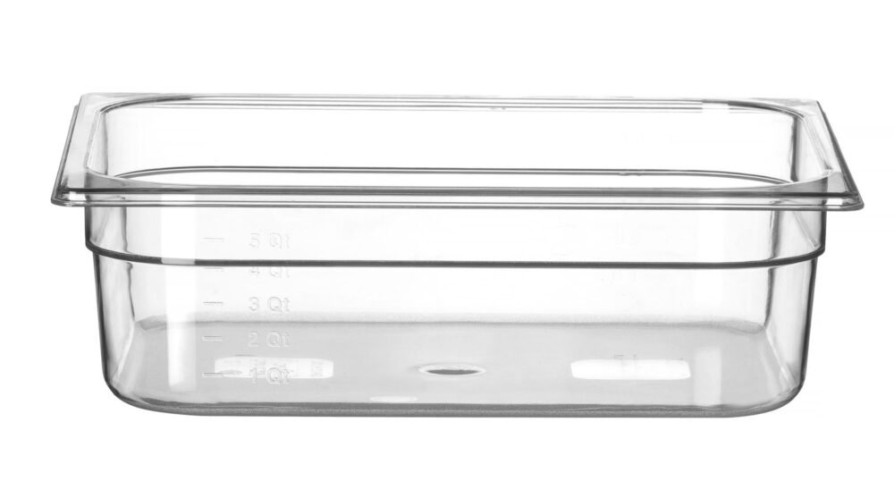 Talpykla GN 1/2 iš polikarbonato, HENDI, Profi Line, GN 1/2, 6,5L, Permatomas, 325x265x(H)100mm