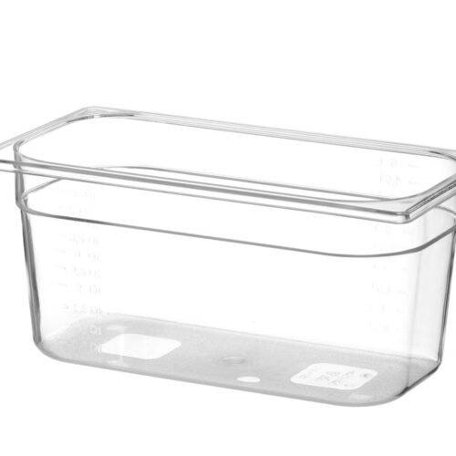Gastronominė talpykla GN 1/3 iš polikarbonato, HENDI, Profi Line, GN 1/3, 5,7L, Permatomas, 325x176x(H)150mm