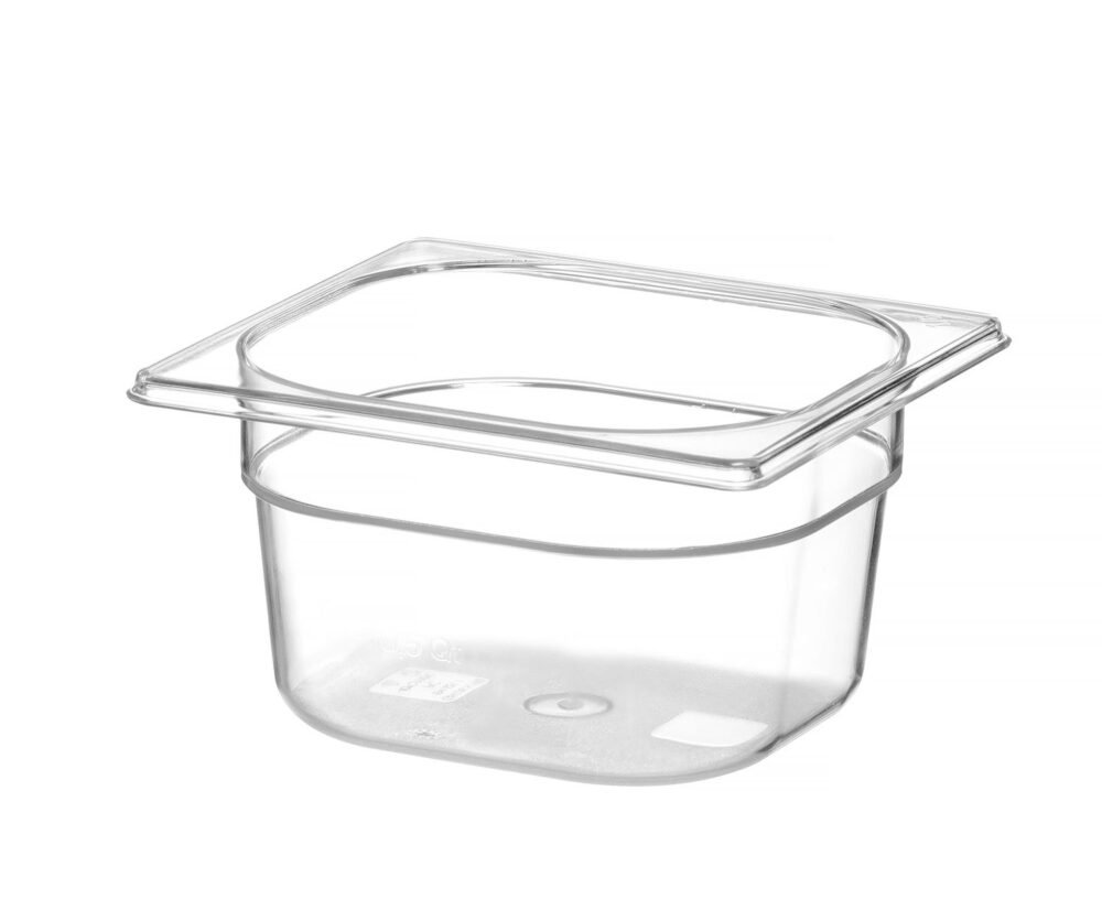 Talpykla GN 1/6 iš polikarbonato, HENDI, Profi Line, GN 1/6, 1,6L, Permatomas, 176x162x(H)100mm