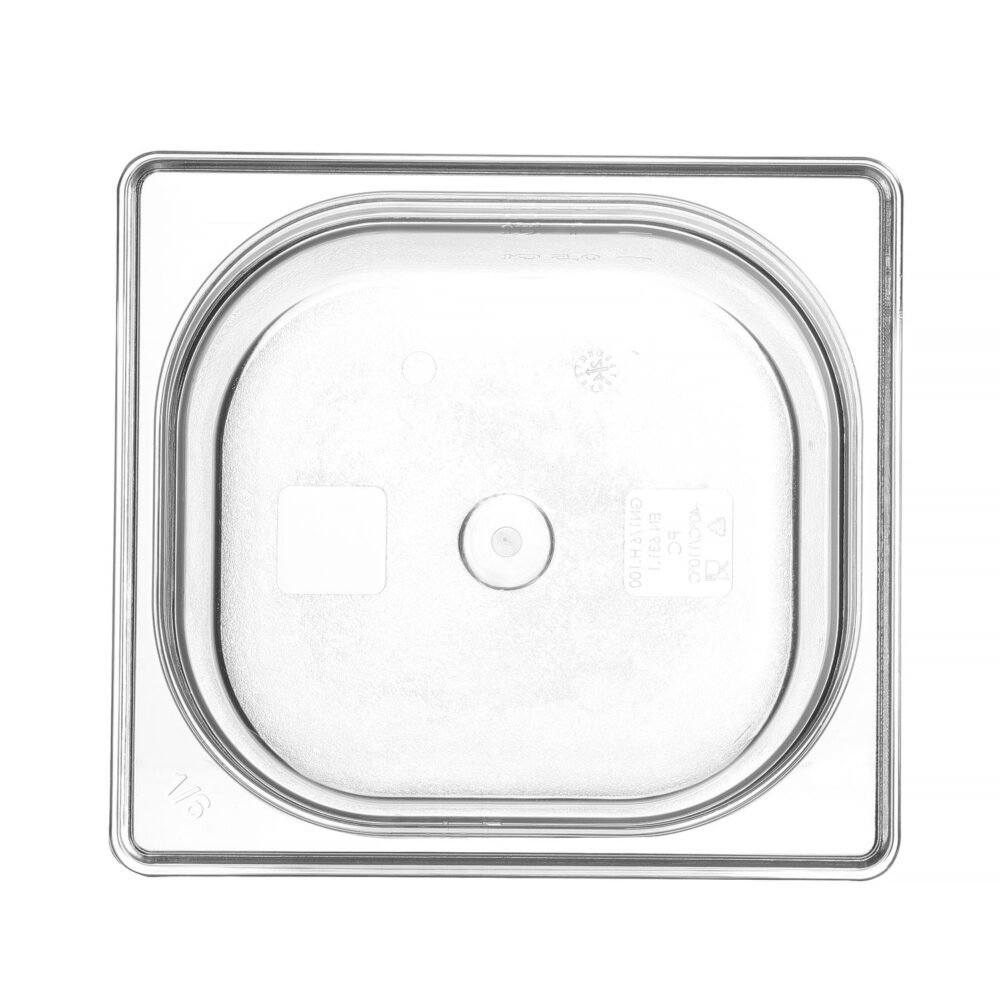 Talpykla GN 1/6 iš polikarbonato, HENDI, Profi Line, GN 1/6, 1L, Permatomas, 176x162x(H)65mm