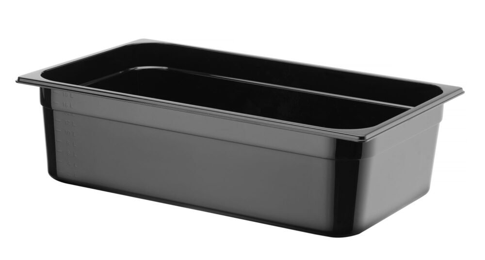 GN talpykla 1/1 iš juodo polikarbonato, HENDI, Profi Line, GN 1/1, 21L, Juodas, 530x325x(H)150mm