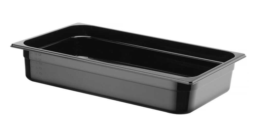 GN talpykla 1/1 iš juodo polikarbonato, HENDI, Profi Line, GN 1/1, 14L, Juodas, 530x325x(H)100mm