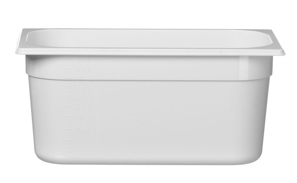 GN talpykla 1/3 iš balto polikarbonato, HENDI, GN 1/3, 5,7L, Balta, 325x176x(H)150mm