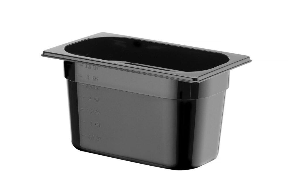 GN 1/4 konteineris COOL, HENDI, COOL, GN 1/4, 3,8L, Juodas, 265x163x(H)150mm