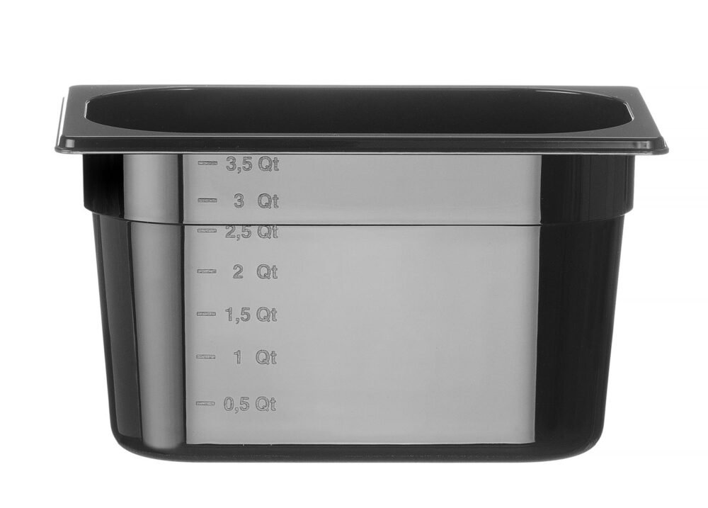 GN 1/4 konteineris COOL, HENDI, COOL, GN 1/4, 3,8L, Juodas, 265x163x(H)150mm