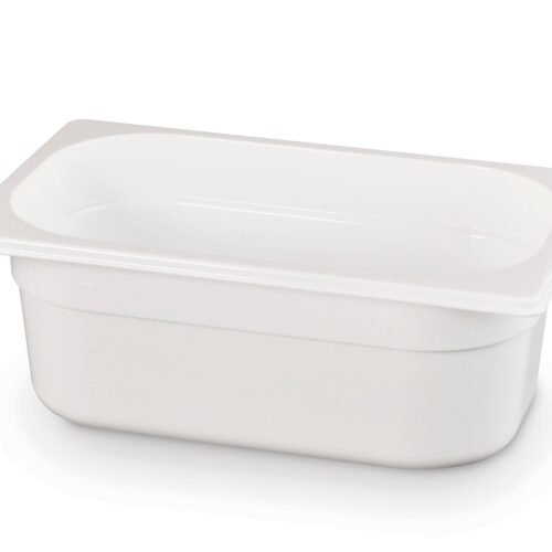 GN talpykla 1/4 iš balto polikarbonato, HENDI, GN 1/4, 2,8L, Balta, 265x162x(H)100mm