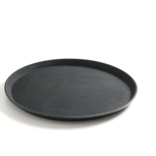 Serviravimo padėklas iš polipropileno, neslystantis, apvalus, juodas, HENDI, ⌀410x(H)20mm